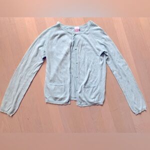 Light Blue Sparkly Button Down Cardigan
